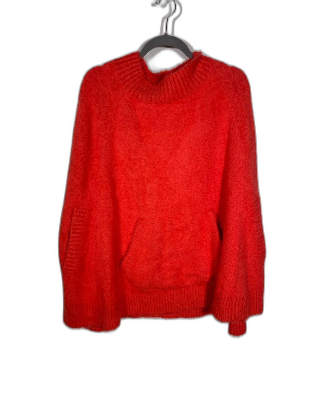 MERSEA WOMENS RED CHALET PONCHO SWEATER SOFT RED ONE SIZE